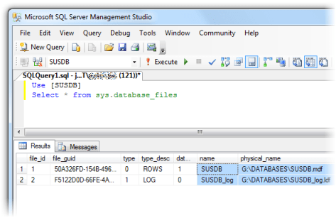 Database logical filenames