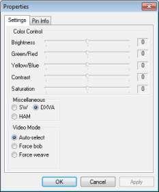 CyberLink decoder filter settings